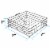 Blue Donuts Napkin Holder Flat Wire - Chrome Perspective: back