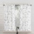 No. 918 Francine Embroidered Tier Curtain - White / Gray Perspective: back