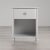Little Seeds Rowan Valley Arden 1 Drawer Kids’ Nightstand with Open Cubby Space, Gray Perspective: back