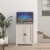 Farmington 10-20 Gallon Aquarium Stand, Ivory Oak Perspective: back