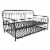 Novogratz Bright Pop Twin Metal Daybed with Roll Out Trundle in Black Perspective: back