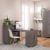 Camberly Hobby and Craft Desk with Storage Cabinet, Graphite Gray Perspective: back