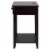 Casual Home Night Owl Bedroom Nightstand with Included Discrete USB Port Station Perspective: back