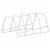 Panacea White Plate Rack Organizer Perspective: back
