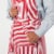 Now Designs Red Stripe Unisex Kitchen Apron with Adjustable Strap Perspective: back
