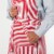 Now Designs Red Stripe Unisex Kitchen Apron with Adjustable Strap Perspective: back