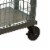Atlantic Narrow Large Metal and Wire Cart System 3-Tier in Green Perspective: back