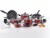 T-fal Initiatives Nonstick Cooking Set - Red/Black Perspective: back