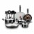 T-fal Initiatives Ceramic Cookware Set - White/Black Perspective: back
