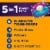 ARM & HAMMER Plus OxiClean with Odor Blasters Fresh Burst Laundry Detergent 5-in-1 Power Paks Perspective: back