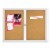 Quartet Enclosed Bulletin Board,36 x 48 2364GGS Perspective: back