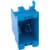 Carlon 1-Gang PVC Molded Old Work Switch Box - Blue Perspective: back