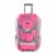 Olympia 22 Inch 8 Pocket Rolling Duffel Bag with Retractable Handle, Hot Pink Perspective: back