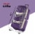 Olympia 29 Inch 8 Pocket U Shape Rolling Duffel Bag with Handle, Dark Lavender Perspective: back