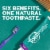 Tom's of Maine Whole Care Natural Toothpaste with Fluoride Peppermint Perspective: back