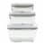 ZWILLING Fresh & Save 3-pc Glass Food Storage Container, Meal Prep Container- Assorted Sizes Perspective: back