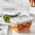 ZWILLING Fresh & Save 2-pc Glass Airtight Food Storage Container, Meal Prep Container - Large Perspective: back