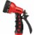 Dramm® Heavy-Duty Metal 9-Pattern Spray Gun Nozzle - Red Perspective: back