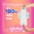 Always Radiant Teen Pads with FlexFoam Regular Absorbency Size 1 Unscented Perspective: back