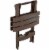 Adams Quik-Fold Side Table - Brown Perspective: back