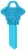 Hillman #68 Diva Glitter Blank Key - Assorted Perspective: back