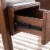 SEI Furniture Clyden 2 Drawer Writing Desk in Dark Tobacco Perspective: back