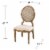 SEI Furniture Kippview 19.5 H Upholstered Dining Chair Natural/Cream (Set of 2) Perspective: back