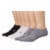 Champion® CH172 Synthetic No Show Socks - White/Grey/Black Perspective: back