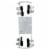 Whitmor 4 Tier Folding Skirt Hanger - Ebony Chrome Perspective: back