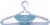 Whitmor Slim Sure-Grip® Plastic Hangers - White/Gray Perspective: back