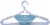 Whitmor Slim Sure-Grip® Plastic Hangers - White/Gray Perspective: back