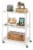 Whitmor 3 Tier Metal & Wood Cart - White Perspective: back