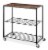 Whitmor Modern Industrial 3-Tier Portable Storage Shelf - Natural/Black Perspective: back