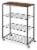 Whitmor Modern Industrial 4-Tier Portable Storage Shelf - Natural/Black Perspective: back