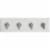 Hillman High and Mighty 10 Lb. Capacity White Key Rail with Silver Hooks 515812 Perspective: back