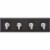 Hillman High and Mighty 10 Lb. Capacity Black Key Rail with Silver Hooks 515813 Perspective: back