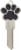 Hillman Paw Print Blank Key - Assorted Perspective: back
