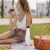 Grand Fusion Wine Carafe & Water Bottle White Marble Perspective: back
