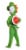 Yoshi Toddler Costume M (3T-4T) Perspective: back