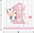 Creative Converting 339866 Farmhouse 1st Birthday Girl Beverage Napkins, 16 Count Perspective: back