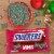 SnickersHoliday Christmas Candy Milk Chocolate Bars Minis Size Bag Perspective: back