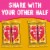 TWIX Caramel Mini Size Chocolate Cookie Bar Valentine Candy Bag Perspective: back