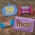 M&M'S Fudge Brownie & Snickers Peanut Brownie & Twix Cookies & Creme Bulk Halloween Candy Perspective: back