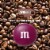 M&M'S Dark & Milk Chocolate Espresso Christmas Candy Bag Perspective: back