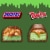 Snickers & Twix Ghoulish Green Chocolate Halloween Candy Bars Bulk Bag Perspective: back