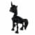 Holiday Home™ Unicorn Skeleton Figure - Black Perspective: back