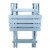 Glacier's Edge Aluminum Folding Camp Table - Silver Perspective: back