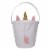 Holiday Home Canvas Unicorn Easter Bucket Perspective: back