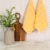 Everyday Living Solid Waffle Kitchen Towels - Yellow Perspective: back
