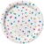 Kroger® Entertainment Essentials Geo Confetti Paper Plates - White Perspective: back